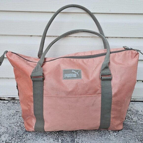 Puma Women Bag Orange Tone Polyester Tote Bag - Picture 1 of 13
